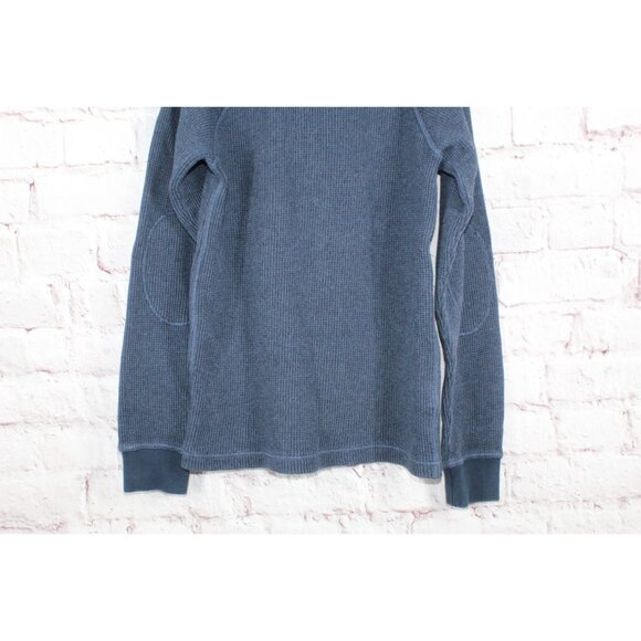 LL Bean Signature Waffle Henley Shirt Slim Fit Breathable Cotton Blue S - Picture 9 of 12